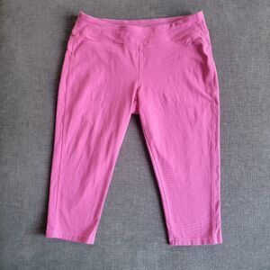 Avia Women's Pink Soft Stretch Sports Yoga Skinny Capri Length Legging S…